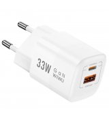 Мережевий зарядний пристрій WIWU Wi-U008 Wall Fast Charger PD+QC 33W White