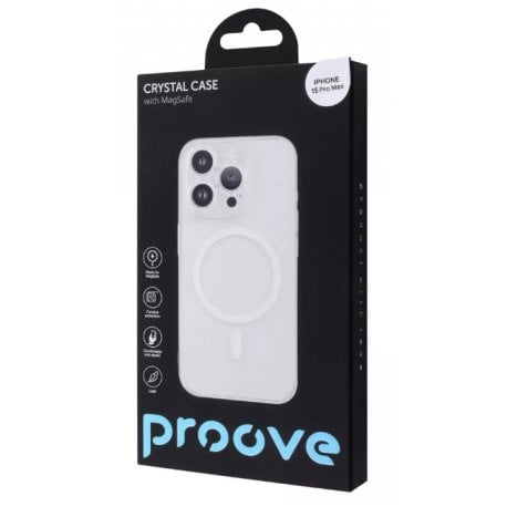 Чехол Proove Crystal Case with MagSafe для iPhone 15 Pro Max Transparent