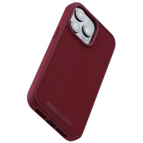 Чохол Njord Salmon Leather Case with MagSafe для iPhone 15 Pro Max Crimson Red (NA54SU11)