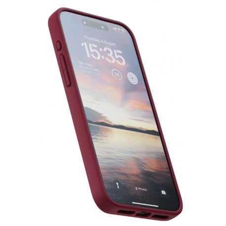 Чохол Njord Salmon Leather Case with MagSafe для iPhone 15 Pro Max Crimson Red (NA54SU11)