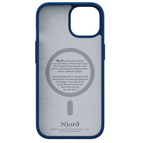 Чехол Njord Suede Case with MagSafe для iPhone 15 Pro Max Navy Blue (NA54SU01)