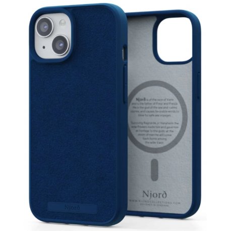 Чехол Njord Suede Case with MagSafe для iPhone 15 Pro Max Navy Blue (NA54SU01)