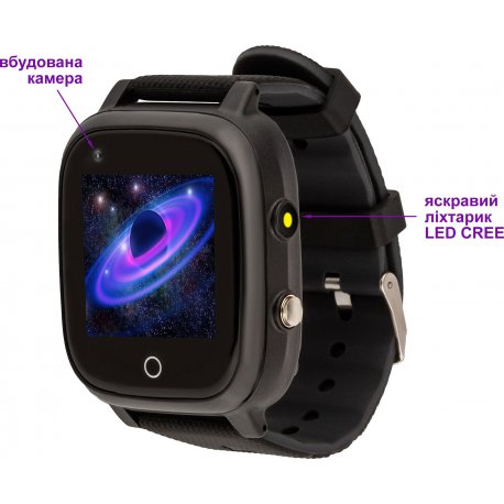 Детские смарт-часы AmiGo GO005 4G WIFI Thermometer Black