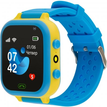 Детские смарт-часы AmiGo GO009 Camera+LED WIFI Blue-Yellow