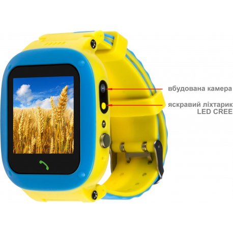 Детские смарт-часы AmiGo GO004 GLORY Blue-Yellow