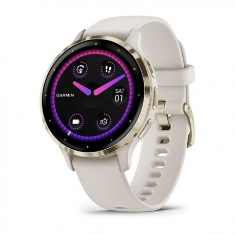 Смарт-часы Garmin Venu 3S Soft Gold Stainless Steel Bezel with Ivory Case and Silicone Band (010-02785-04)