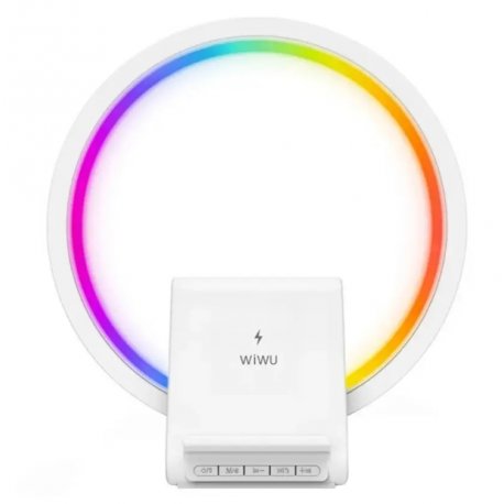 Беспроводное зарядное устройство WIWU Wi-W021 2in1 Wireless Charger+Bluetooth Speaker (White)
