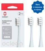 Насадки для зубной щетки Oclean P1C9 Brush Head Silver (2шт) (6970810554038)
