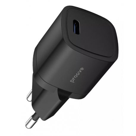 Сетевое зарядное устройство Proove Silicone Power 20W (Type-C) Black (WCSP20010001)