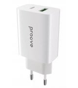 Сетевое зарядное устройство Proove Rapid 20W (Type-C+USB) White (WCRP20110002)