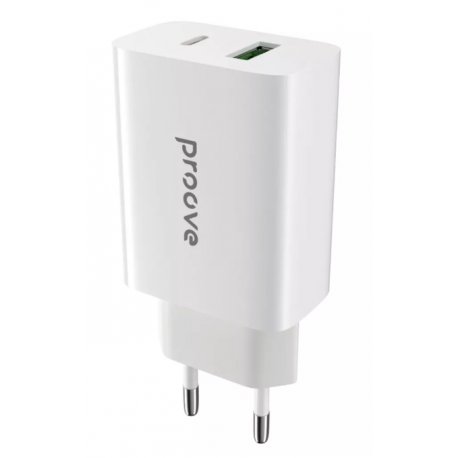 Сетевое зарядное устройство Proove Rapid 20W (Type-C+USB) White (WCRP20110002)