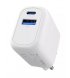 Сетевое зарядное устройство Proove Silicone Power Plus 30W (Type-C+USB) White (WCSP3011002)