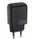 Сетевое зарядное устройство Proove Silicone Power Plus 30W (Type-C+USB) Black (WCSP3011001)