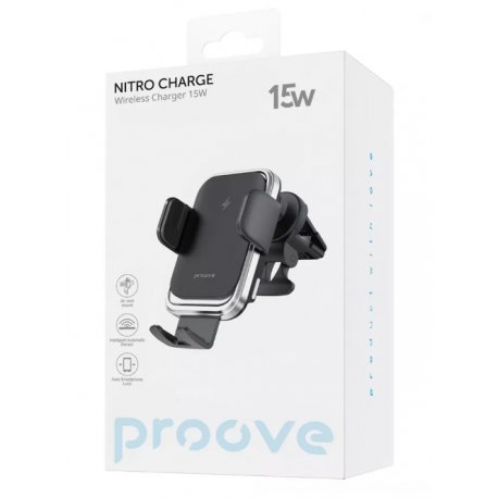 Автодержатель с БЗУ Proove Nitro Charge 15W Black (WHNC15002001)
