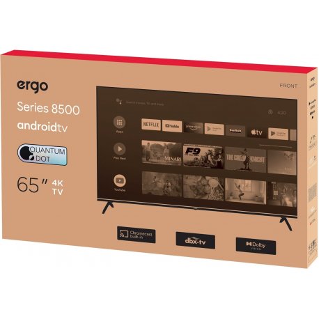 Телевизор Ergo QLED 4K 65" Android TV (65GUS8555)