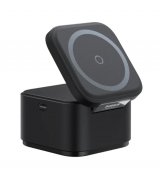 Бездротовий зарядний пристрій Baseus MagPro 2-in-1 Magnetic Wireless Charger 25W Cosmic Black (P10264100121-00)