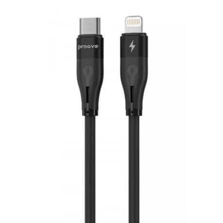 Кабель Proove Soft Silicone Type-C to Lightning 27W (1m) Black (CCSO27002101)