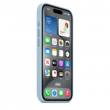 Чохол Apple iPhone 15 Pro Silicone Case with MagSafe Light Blue (MWNM3)