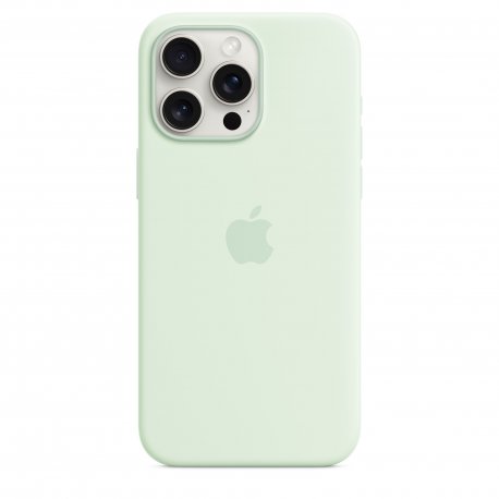 Чохол Apple iPhone 15 Pro Max Silicone Case with MagSafe Soft Mint (MWNQ3)