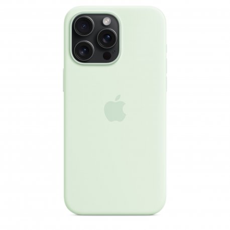 Чохол Apple iPhone 15 Pro Max Silicone Case with MagSafe Soft Mint (MWNQ3)