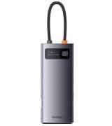 HUB Baseus Metal Gleam Multifunctional 7-in-1 (Type-C to HDMI+3xUSB3.0+PD+VGA+RJ45) Grey (WKWG040013)