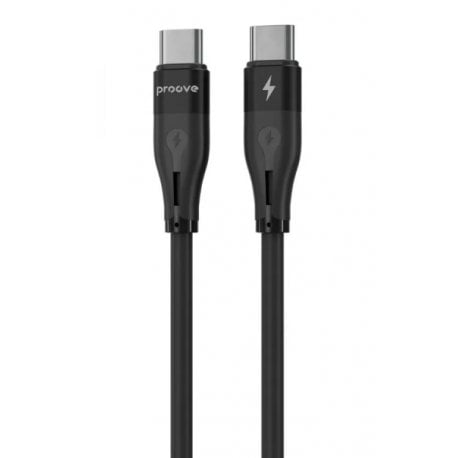 Кабель Proove Soft Silicone Type-C to Type-C 60W (1m) Black (CCSO60002201)