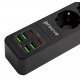 Удлинитель Proove Power Socket P-03 (3 розетки + 4USB + 2Type-C) (2m) Black (PSP342420001) Удлинитель Proove Power Socket P-03 (3 розетки + 4USB + 2Type-C) (2m) Black (PSP342420001)