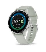 Смарт-годинник Garmin Venu 3S Silver Stainless Steel Bezel with Sage Gray Case and Silicone Band (010-02785-01)