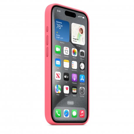 Чохол Apple iPhone 15 Pro Max Silicone Case with MagSafe Pink (MWNN3)