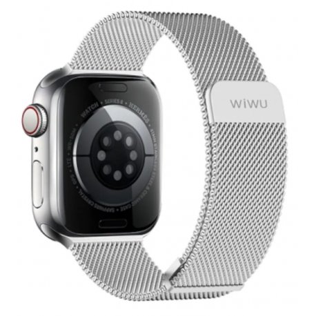 Ремешок WIWU Braided Stailness Steel Band 38/40/41 mm Silver (Wi-WB005)