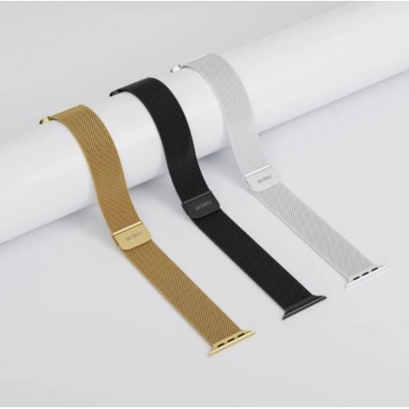 Ремешок WIWU Braided Stailness Steel Band 42/44/45/49 mm Black (Wi-WB005)