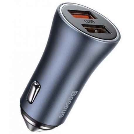 Автомобільний зарядний пристрій Baseus Golden Contactor Pro 40W 2USB Dark Gray (CCJD-A0G)
