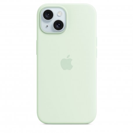 Чехол Apple iPhone 15 Silicone Case with MagSafe Soft Mint (MWNC3)