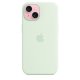 Чохол Apple iPhone 15 Silicone Case with MagSafe Soft Mint (MWNC3)