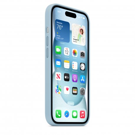 Чохол Apple iPhone 15 Silicone Case with MagSafe Light Blue (MWND3)