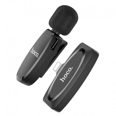 Микрофон-петличка Hoco L15 Crystal Lavalier Lightning Black