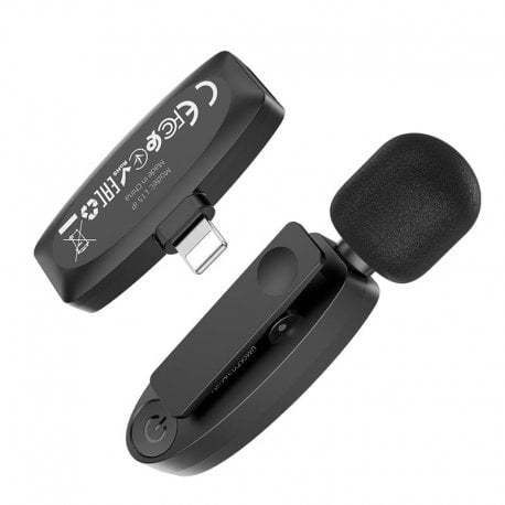 Микрофон-петличка Hoco L15 Crystal Lavalier Lightning Black