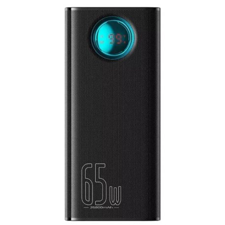 Зовнішній акумулятор Baseus PowerBank Amblight Digital Display 65W 26800mAh Black (P10022402113-00)