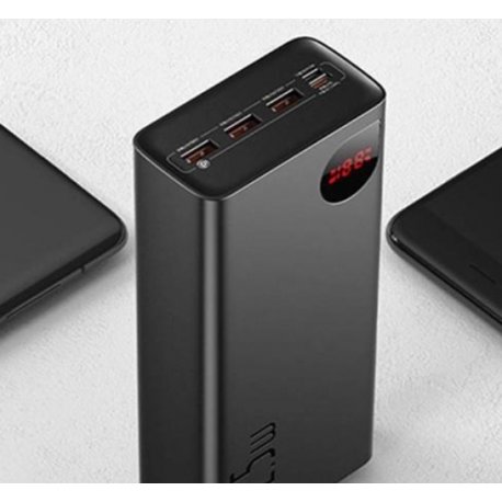 Внешний аккумулятор Baseus PowerBank Adaman Digital Display Fast Charge Power Bank 40000mAh 22.5W Black (PPAD020101)