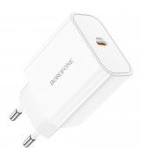 Мережевий зарядний пристрій BA56A (USB+Type-C) PD20W+QC3.0 White