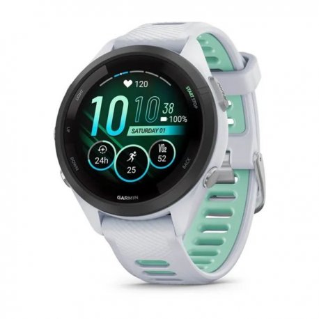 Смарт-часы Garmin Forerunner 265s Black Bezel with Whitestone Case and Whitestone/Neo Tropic Silicone Band (010-02810-14) EU