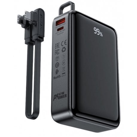 Внешний аккумулятор Power Bank Acefast M4 PD67W 20000mAh Black (AFM4B)