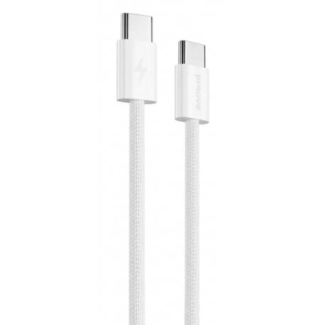 Кабель Proove Energy Stream Type-C to Type-C 60W (1m) White (CCES60002202)