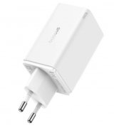 Мережевий зарядний пристрій Baseus GaN6 Pro Fast Charger 2Type-C+2USB 65W White (P10162701213-00)