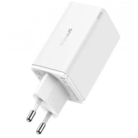 Сетевое зарядное устройство Baseus GaN6 Pro Fast Charger 2Type-C+2USB 65W White (P10162701213-00)