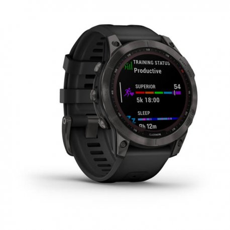 Смарт-часы Garmin Fenix 7 Sapphire Solar Black DLC Titanium with Black Band (010-02540-35/34) EU