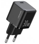Сетевое зарядное устройство Usams US-CC186 PD30W Single Port Fast Charger Black (CC186TC01)