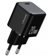 Мережевий зарядний пристрій Usams US-CC183 PD20W Single Port Fast Charger Black (CC183TC01)