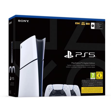 Ігрова консоль Sony PlayStation 5 Slim Digital Edition 1TB (2 геймпади Dualsense) (EU)