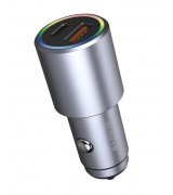 Автомобильное зарядное устройство Proove Double Energy Plus 53W (USB + Type-C) Metal Gray